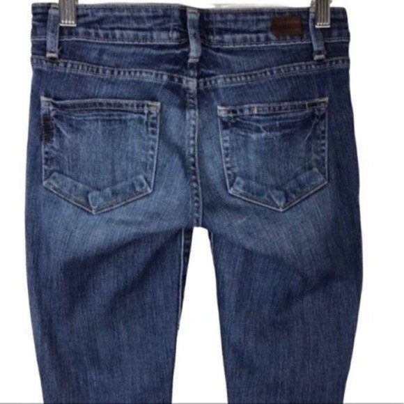 Paige skyline ankle peg distressed blue jeans size 23 - Picture 3 of 8